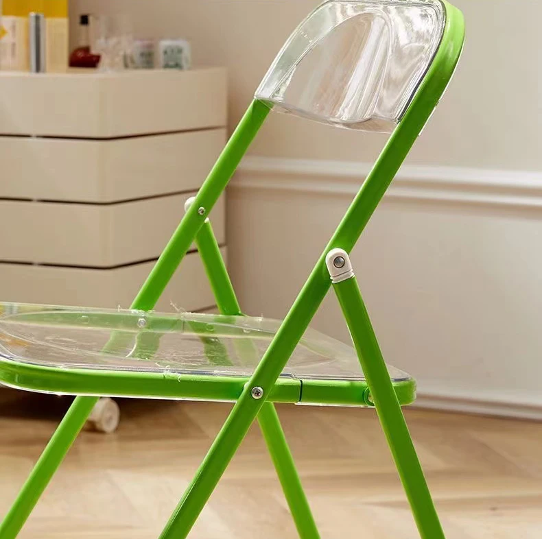 Popular Style Modern Living Home Meeting Bedroom Hotel Folding chair Antique Acrylic Folding Furnishings Chair