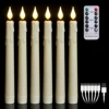 Bougies coniques rechargeables ivoire