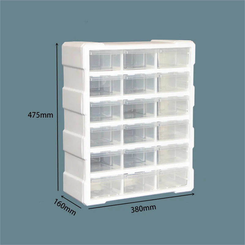 29749 18 Drawer Tool Storage Box Hardware Storage Organizer Plastic Parts Cabinet for Hardware Crafts,Small Parts,Nuts and Bolts