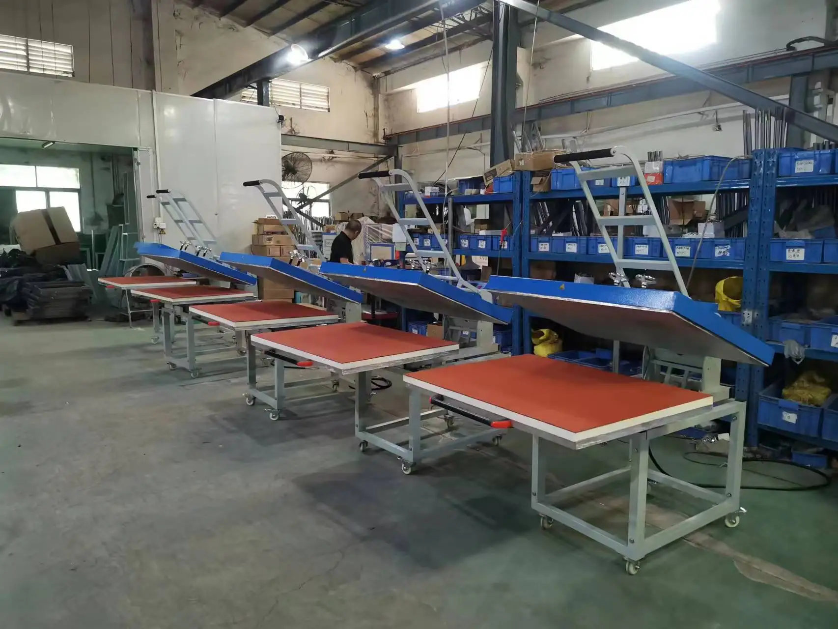 100 * 120厘米39*47服装/纺织品/织物/t恤大幅面高压手动热压机