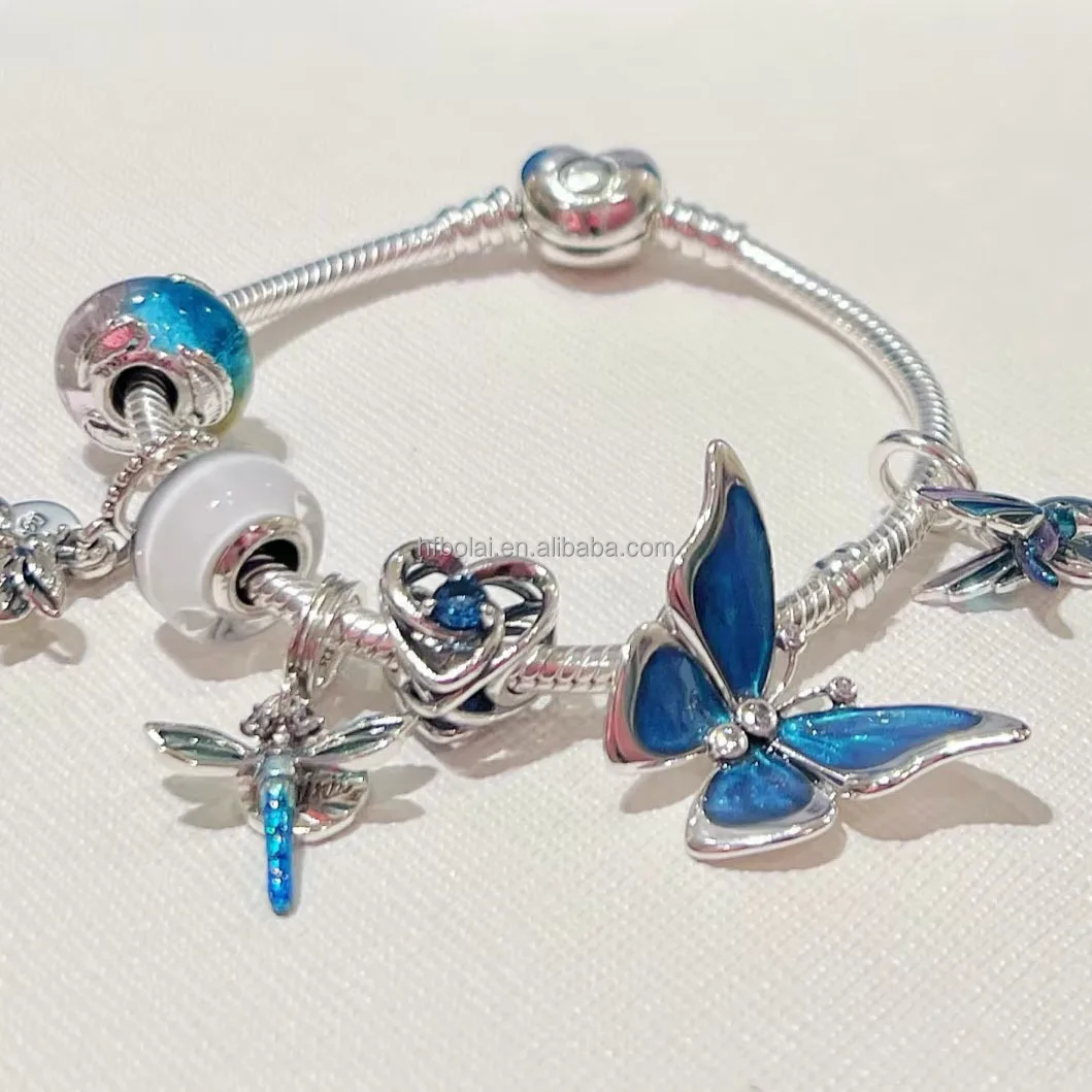 High Quality Sterling Sier S Butterfly Hummingbird Dragoy Charm Custom Jewelry 3