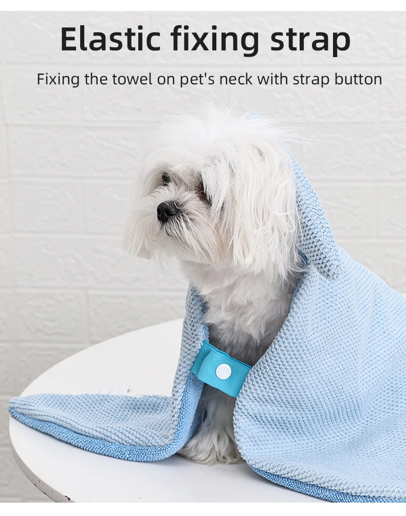 Luxury Dog Bathrobe Bath Cat Robe Towel Microfiber Soft Super Absorbent
