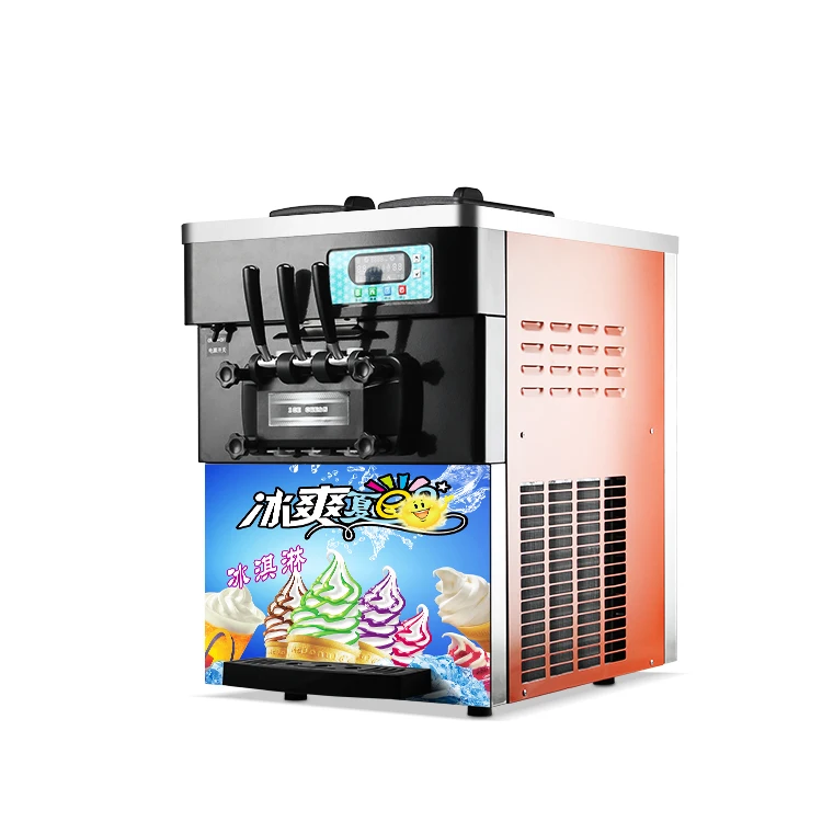 Three Flavor Soft Ice Cream Machine Cheap Price Tabletop Ice Cream