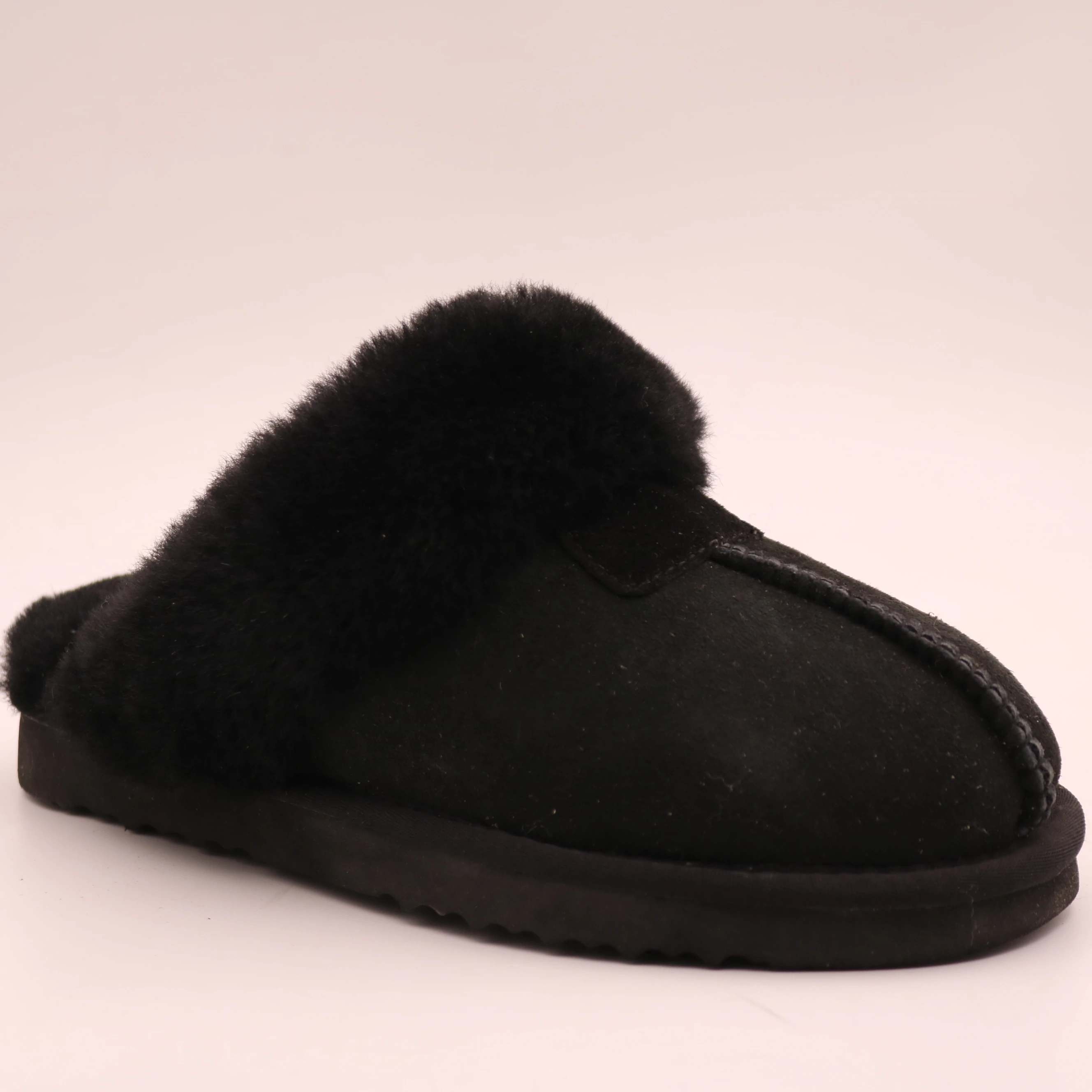 Зимние Симпатичные домашние зимние тапочки из натуральной шерсти на каблуке шерстяная обувь для улицы