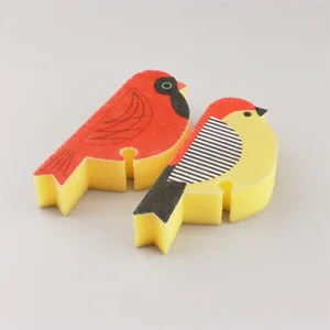 Hot Selling Cute Animal-shaped Sponge Stove Cleaning Products PU Sponge with Non-woven Fabric