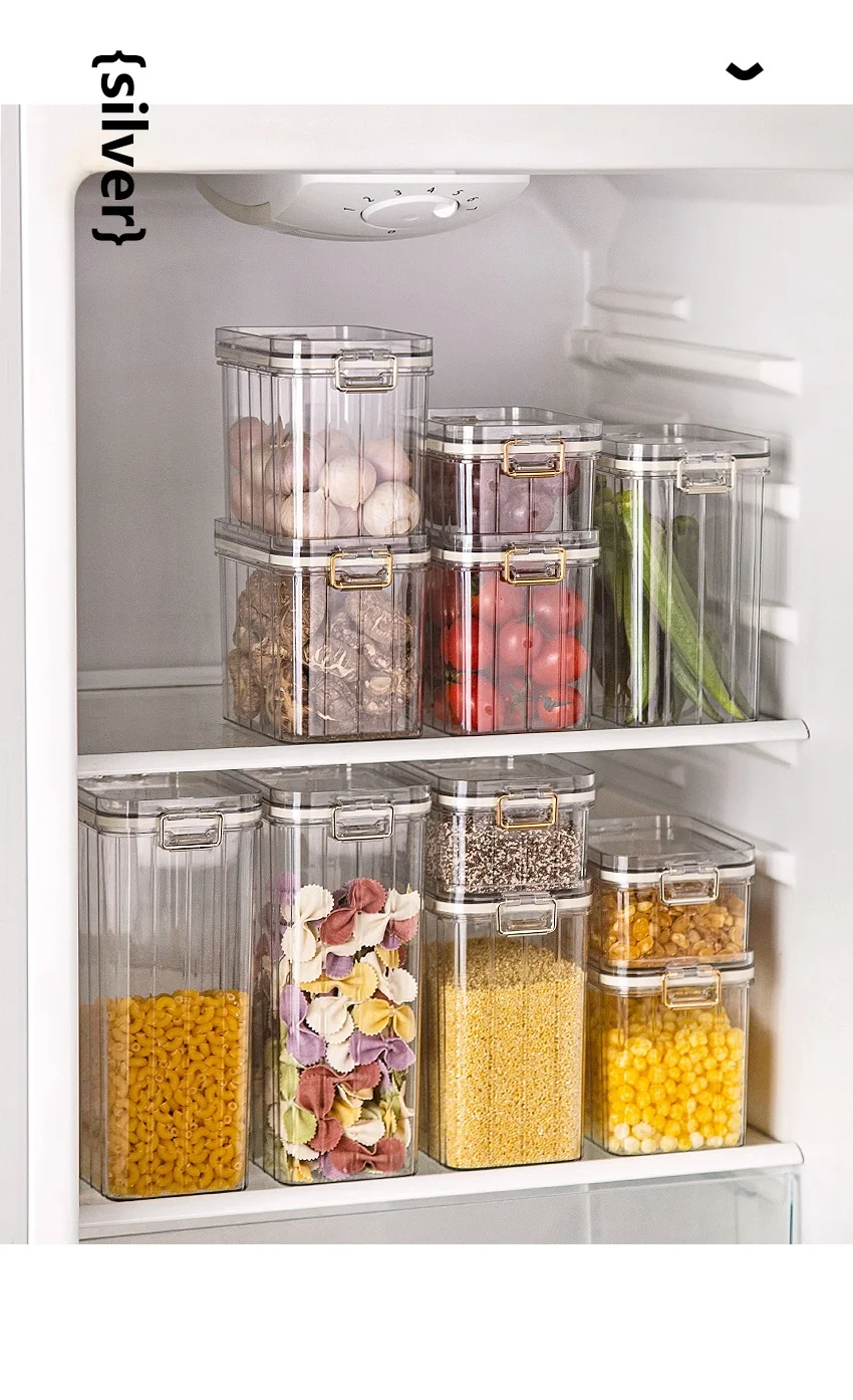Wholesale Kitchen Food Containers Storage Transparent Stackable Pet