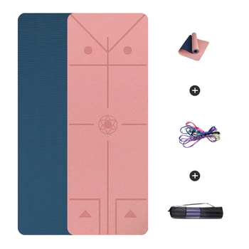 Fuding High Quality Exercise Mat Customization Thick Wholesale Double Layer TPE Yoga Mat Non Slip