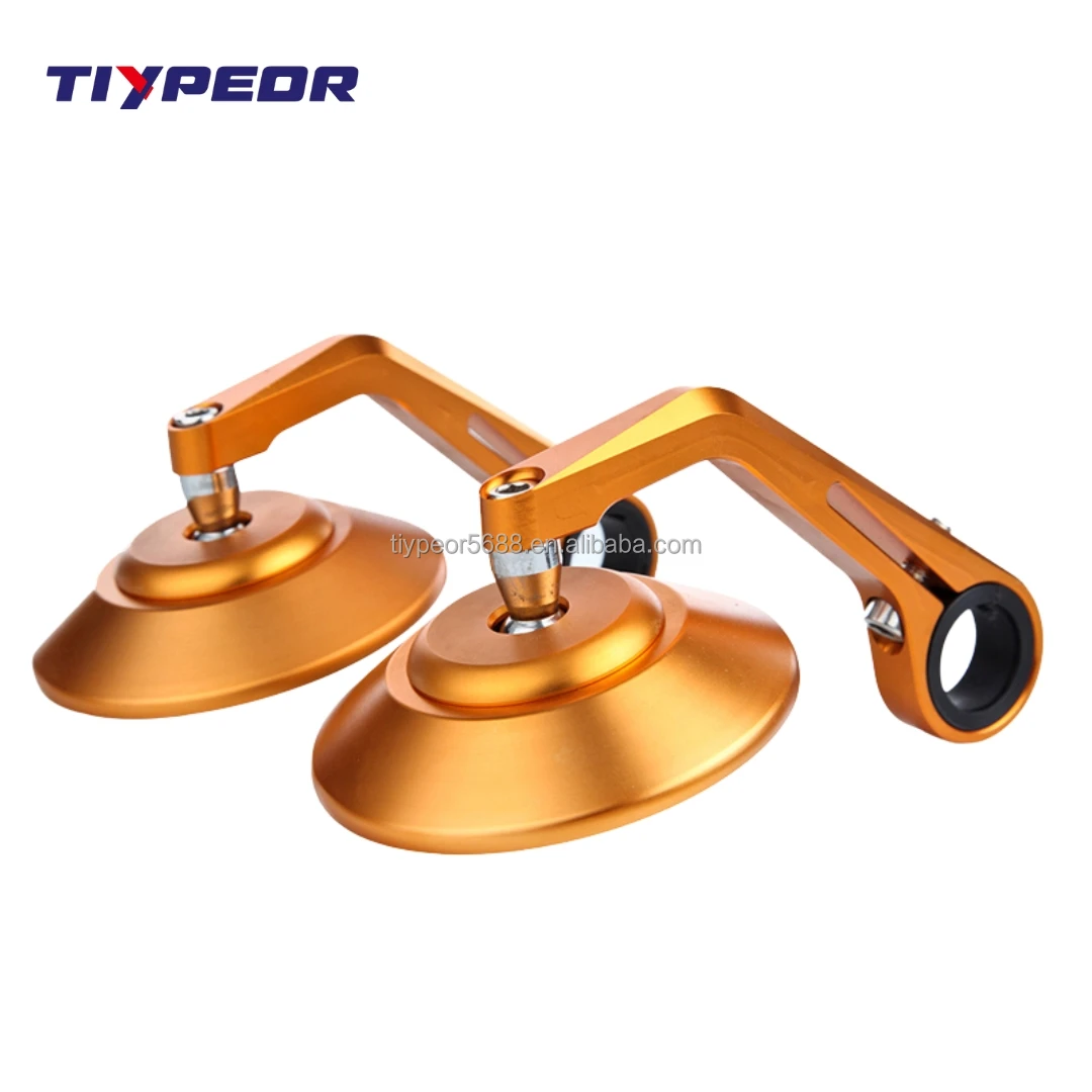 product tiypeor high quality universal micro bar end aluminium mirror cnc motorcycle handlebar end mirror-11