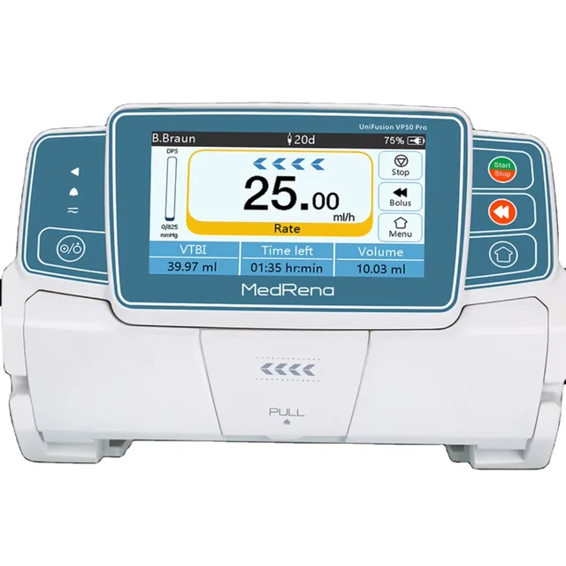 UniFusion VP50Pro Infusion Pump MedRena UniFusion Hospital ICU Infusion Pump With 4.3 Inch Color LCD Touch Screen for Human Use