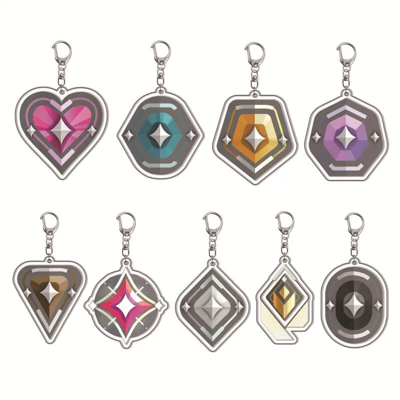 New Game Keychain Valorant Astra Killjoy Jett Sova Cypher Man Key Chain Fashion Accessories Pendant Key Ring for Christmas Gifts