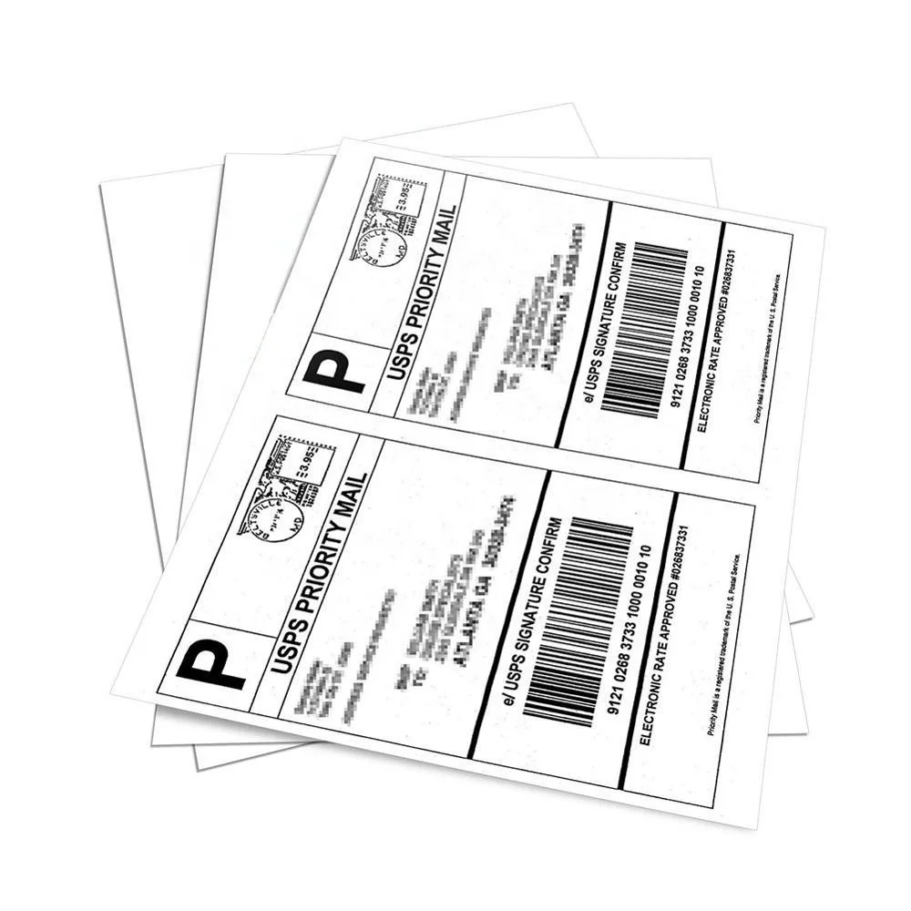 half sheet mailing labels