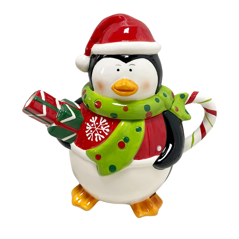2025 Tetera for Christmas Custom Ceramic Teapot with Mug Santa Claus Tea Christmas Dolomite Santa Tea for One