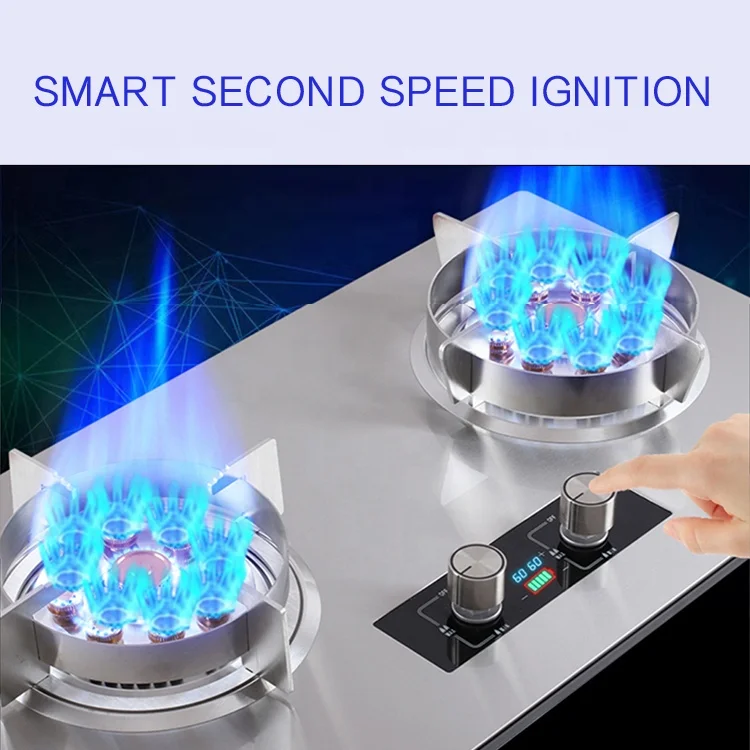 Stainless Steel Panel Big Fire Built in Liquefied Petroleum Gas burner  Gas Stove Cooker