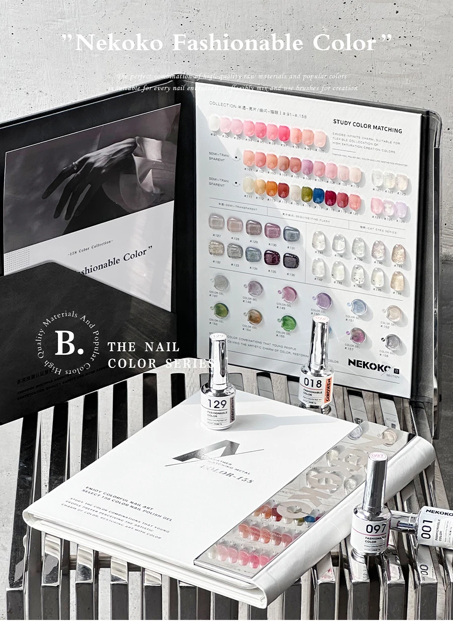 Korean NEKOKO 158 Colors UV Gel Nail Polish Set for Nail Salons