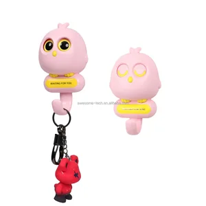 Heavy Duty Self-Adhesive Bird Winking Hooks Waterproof Colorful Stick-on Wall Hooks for Bathroom for Hanging Keys and Doors