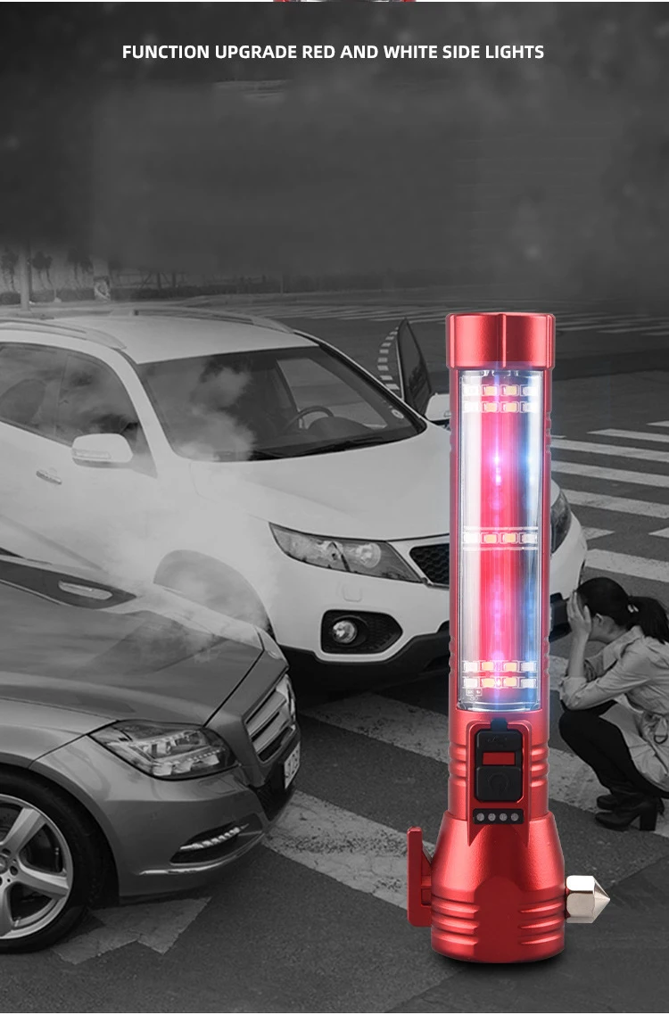 Led Car Flashlight Car Flashlight with Solar Power - Bright LED Emergency Light