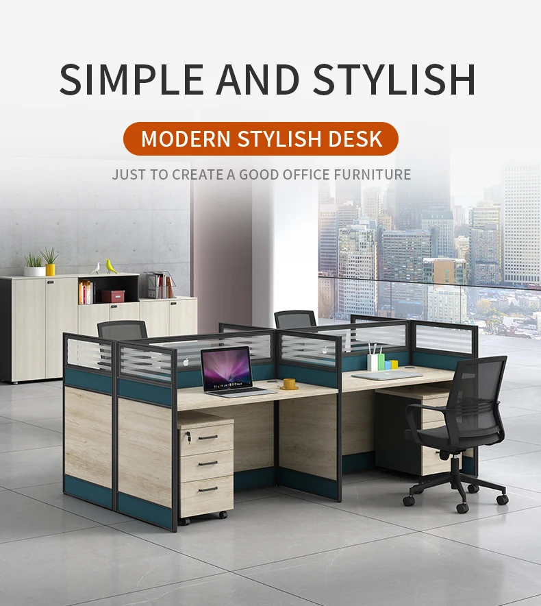 Low price office furniture desk executive modern office table staff modular workstation desk with drawer