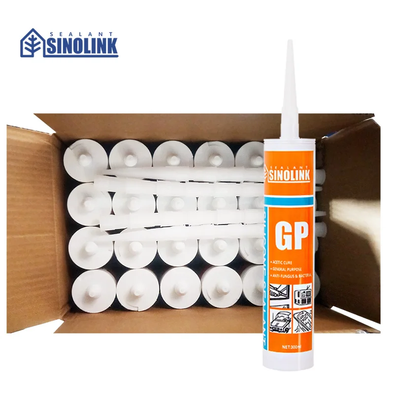 Free Samples Silicone Sealant Glass General Purpose GP Clear Acetate Adhesives Glazing Transparent Acetic Silicone Sealant