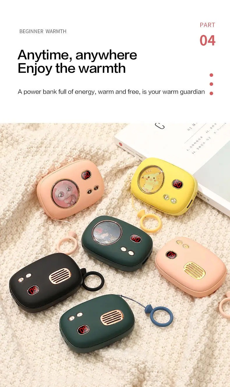 Mini USB Hand Warmer Reusable Power Bank Electronic Rechargeable Convenient Retro Powerbank Powerbank
