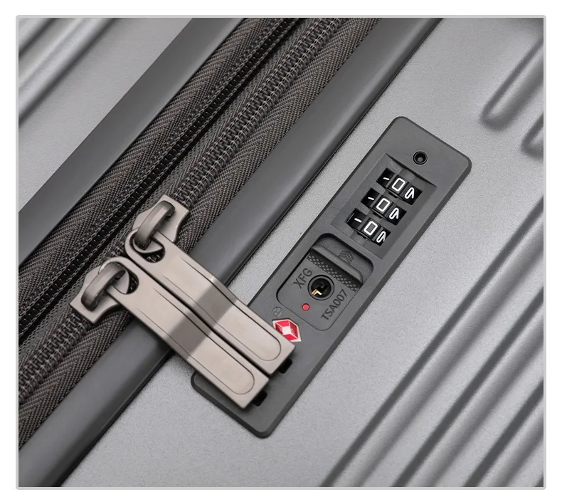product 20 inch sturdy durable telescopic handle pc luggage high appearance level silent password suitcase high quality zipper closure-17