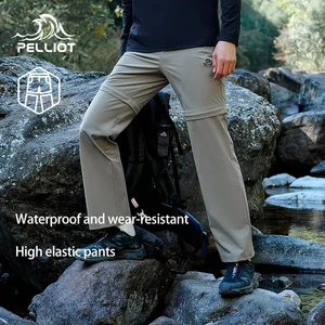 PELLIOT Waterproof Trousers Men Spring and Summer Outdoor Breathable Sports Pants Detachable Pants