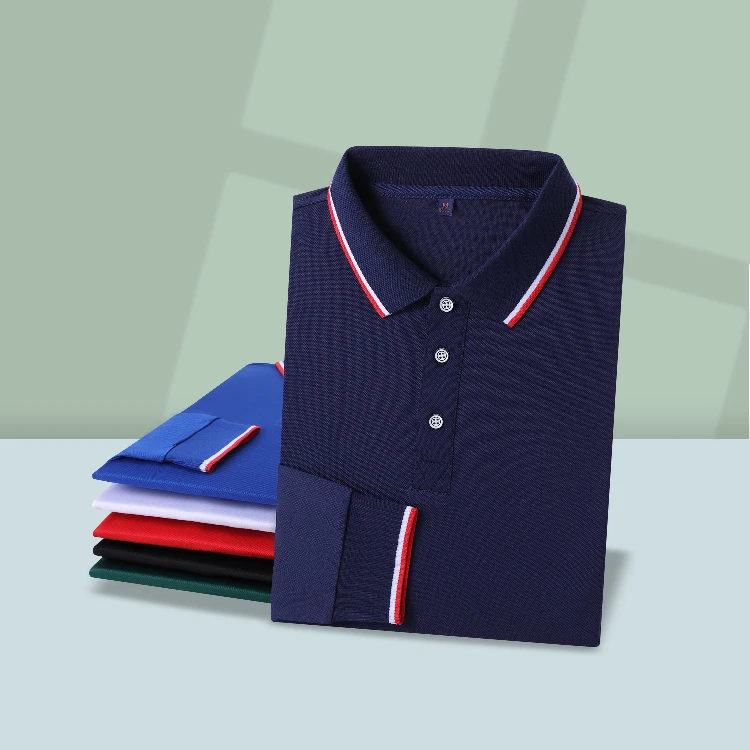 New Product Unisex School Uniform Staff Uniform Polo Shirt with Long Sleeves Custom Polo Shirt