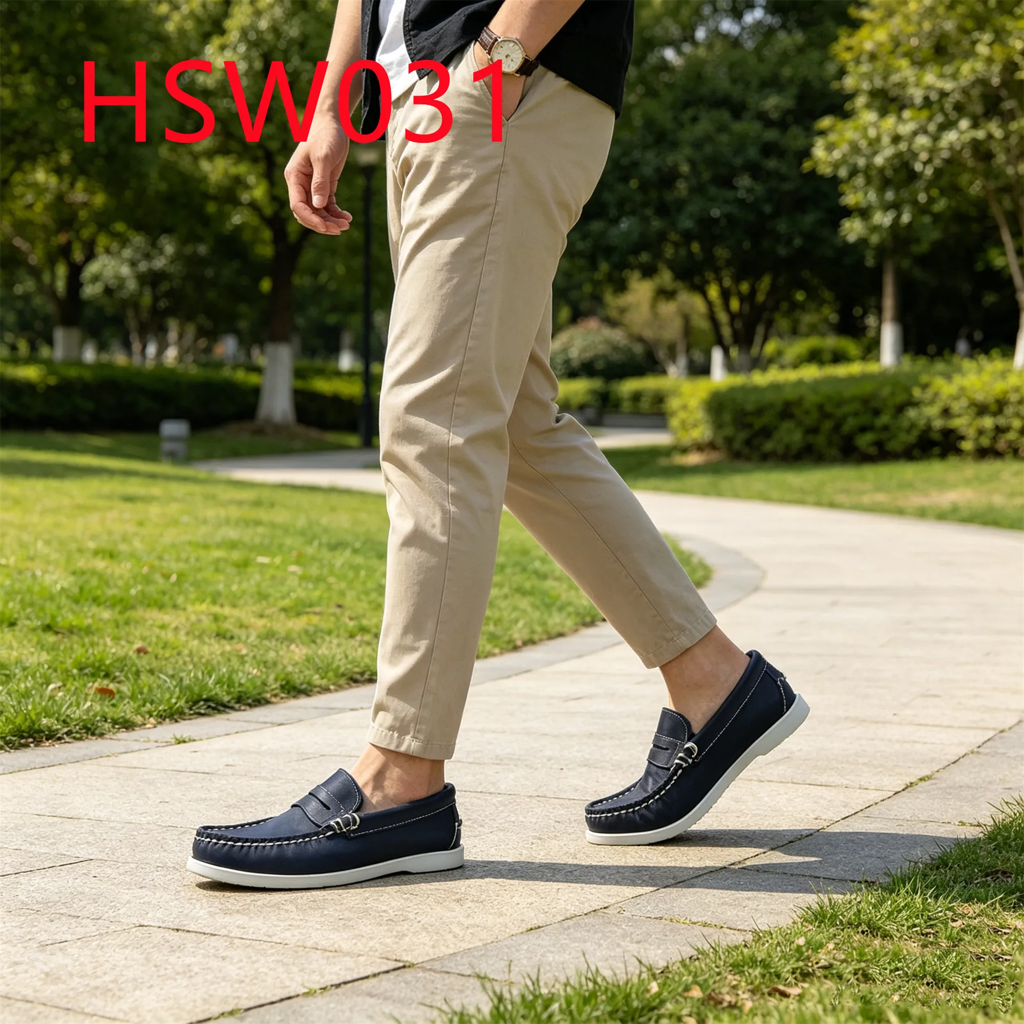 HY,Polished Appearance zero Break-in comfort Full Leather Loafer Shoes Durable Rubber Sole Stylish& Modern Boat Shoes HSW031