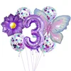 Conjunto de mariposas rosa y morado, set de 3.