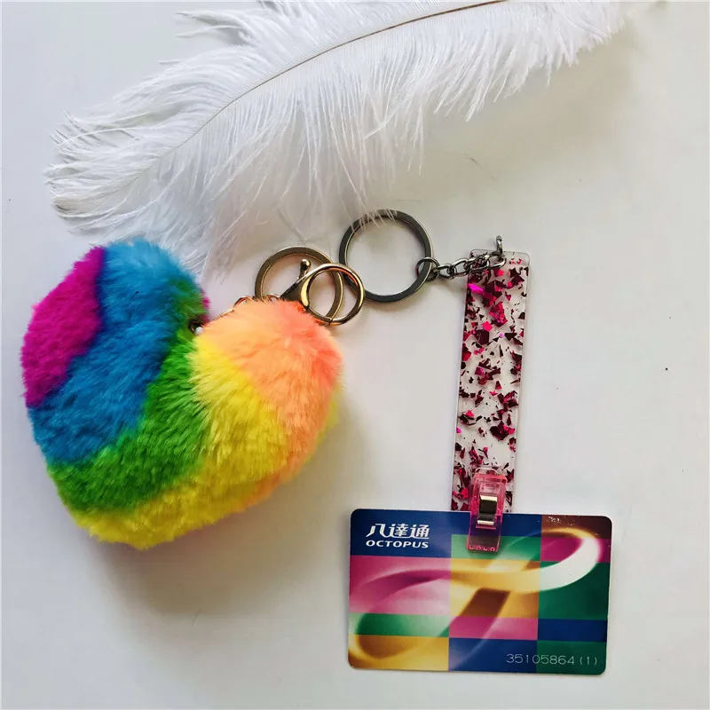 Самозащитный плюшевый брелок, сигнализация, анти-потеря, противоугонная кредитная карта, ручная гигиена, длинный захват для ногтей, брелок для ключей