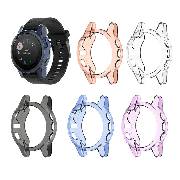New Small  Smart Custom Beauty Color clear Plastic Tpu case Wrist Watch Protector for Garmin Fenix5S Fenix 5s