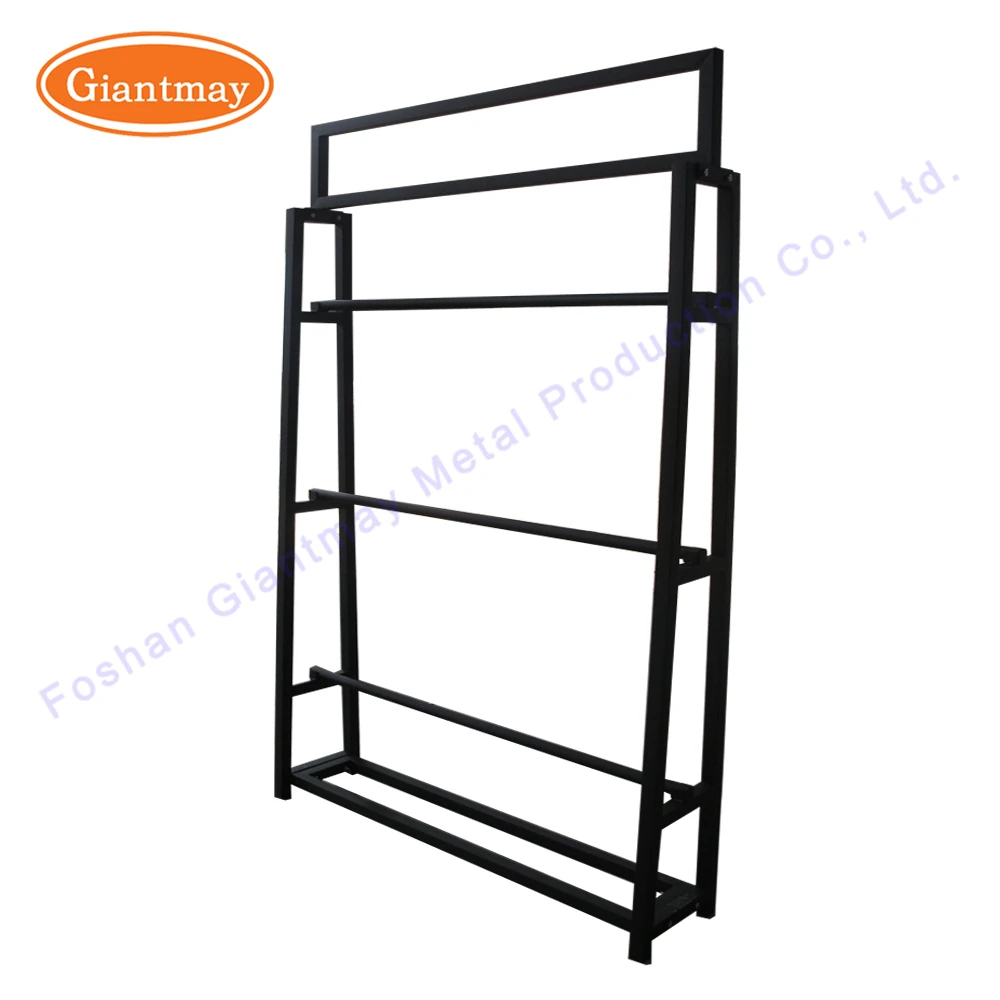 Professional Design Custom Removable Double Sides 16 Rolls Fabric Display Rack Holder for Cloth Art Market