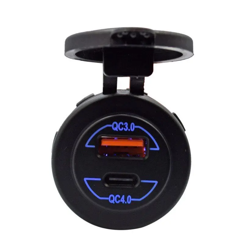 product new 12v usb socket charger 100w usb charger with voltage booster for auto car marine boat-1