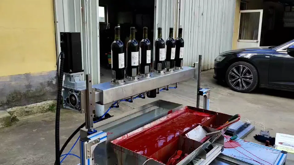 Factory Direct Sale Semi-automatic  Wine Bottle Dipping Wax Sealing Machine with Stamp on Cap