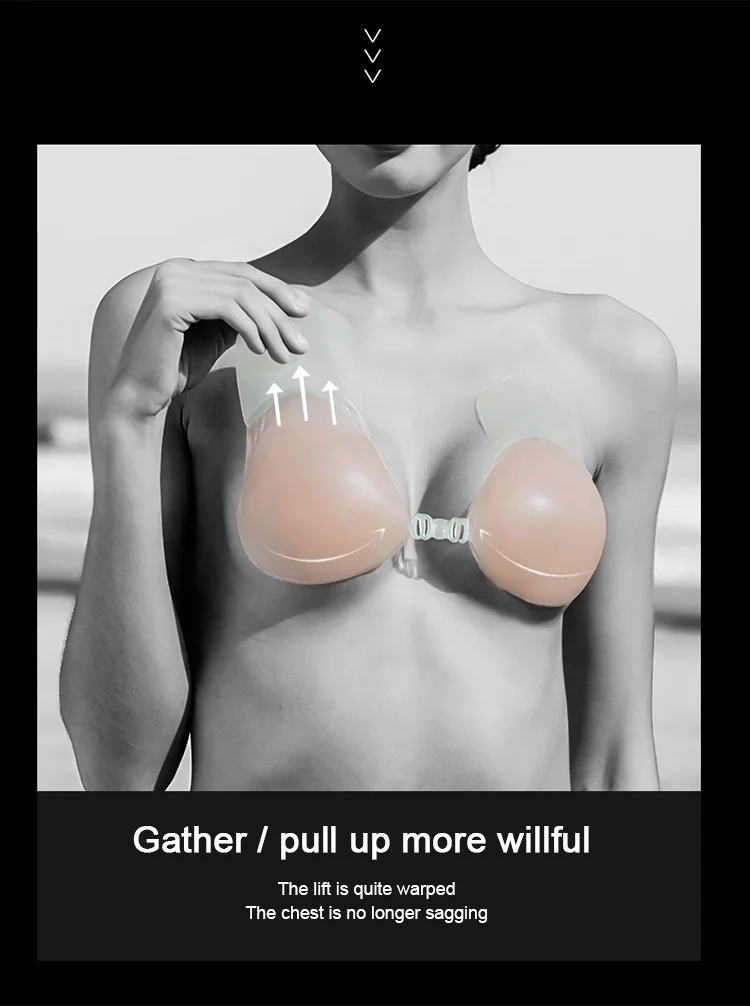 Reggiseno Adesivo Push-up Invisibile: Senza Spalline E Senza Schienale, Riutilizzabile