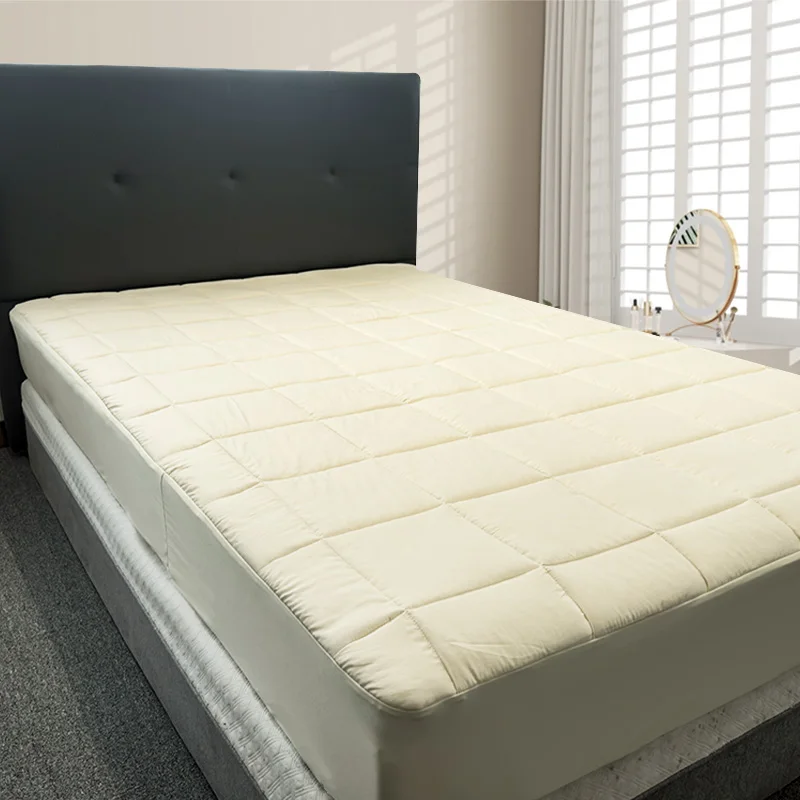 Wholesale Jacquard Bed Mat Cooling Lyocell Nylon Fabric Full Size Home Quilted Mattress Topper OEKO-TEX Certified All-Season