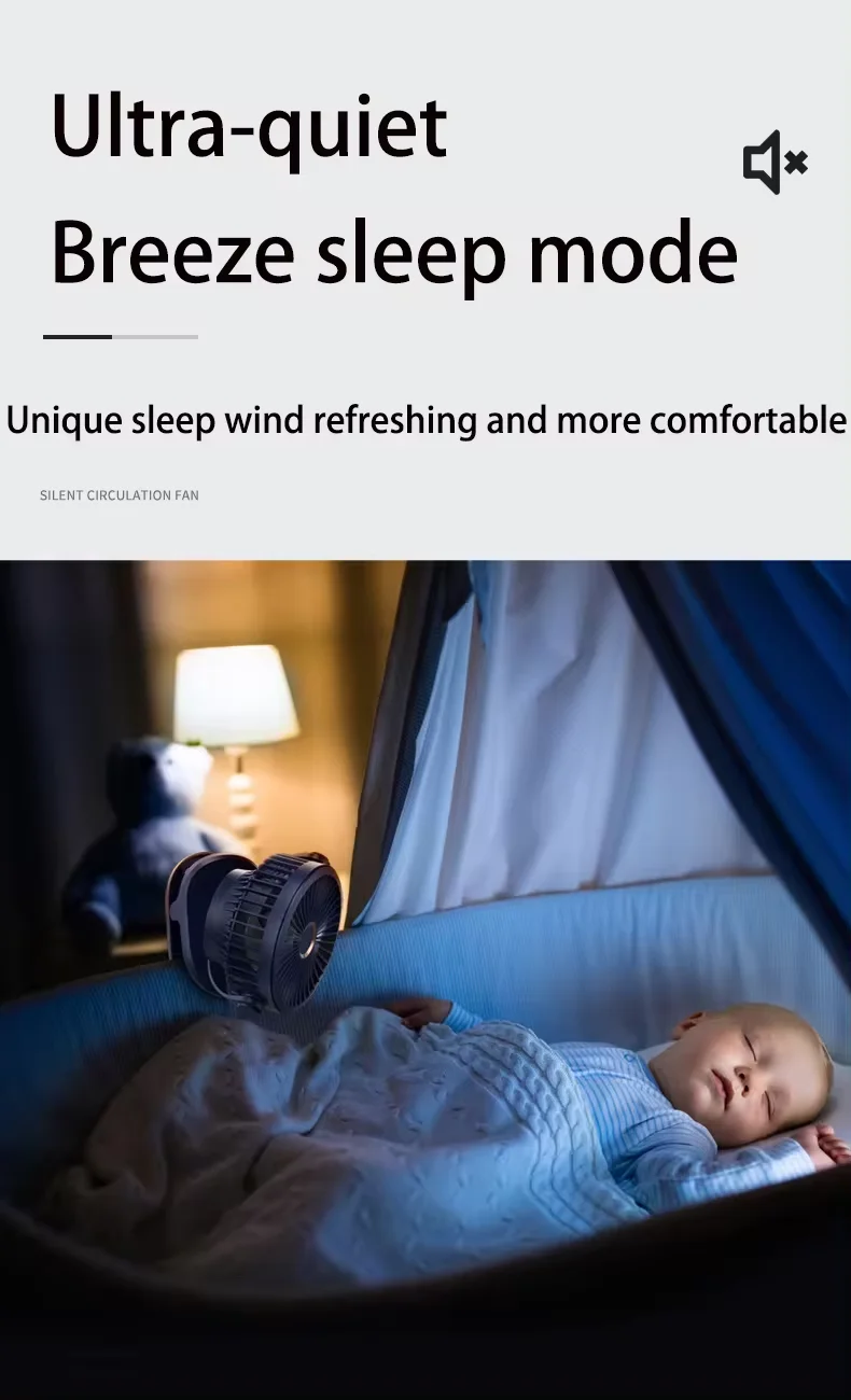 USB Rechargeable 5V Mini Cooling Fans Portable Electric Air Cooler for Baby Stroller Car Outdoor Hotel RV Handheld High Wind