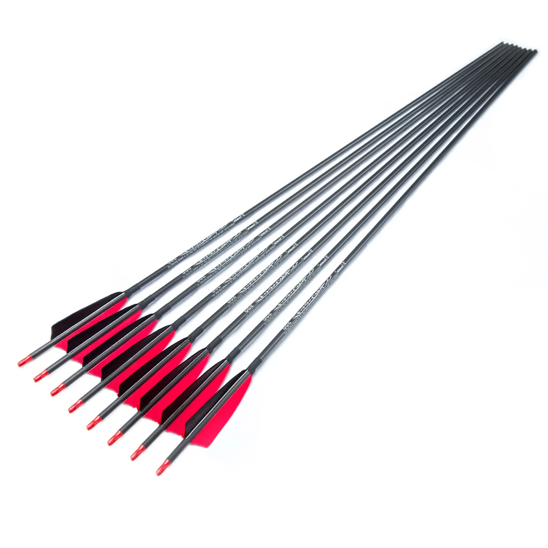 FengYang Archery Carbon Arrows 600 Spine 28 Inch Vanes for Compound Recurve Bows 6 Pack 