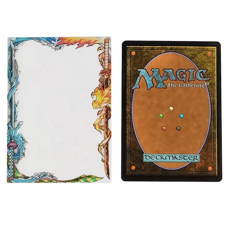 Custom Border Clear Printed Tcg Card Sleeves MTG Game Card Printing  Protector Sleeves Yugioh Art Card Sleeves