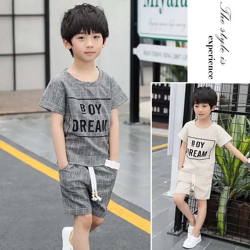  Summer Children's Short Sleeved Shorts Two Piece