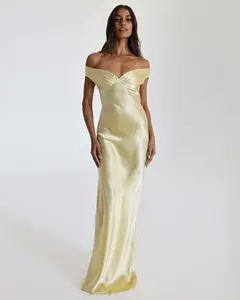 Elegant Satin Backless Maxi Dress for  Women 2025 Summer New Sexy Gown Club Party Evening Long Dresses