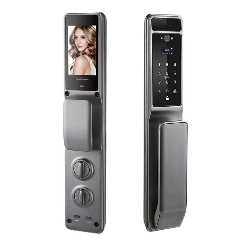 P80 Video 3d Face Recognition NFC Tuya Lock Smart Waterproof Door Lock for Hotel