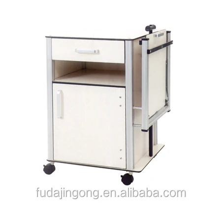 Больничные прикроватные шкафы, регулируемый по высоте обеденный стол с газовой пружиной, Больничная мебель 340 шт. Доступно 4 ролика