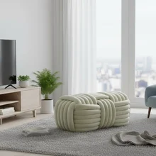 Customized Living Room Pouf Storage Ottoman Stool for Living Room Modern Inside Furniture