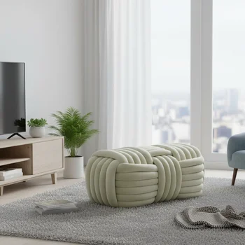 Customized Living Room Pouf Storage Ottoman Stool for Living Room Modern Inside Furniture