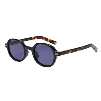 New fashion retro oval sunglasses men polarized uv400 korean style tr90 glasses female acetate high quality glasses