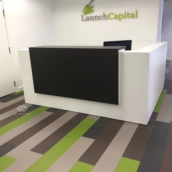 Guangdong Supplier Custom Made Reception Counter Front Desk Design Airport Information Counter