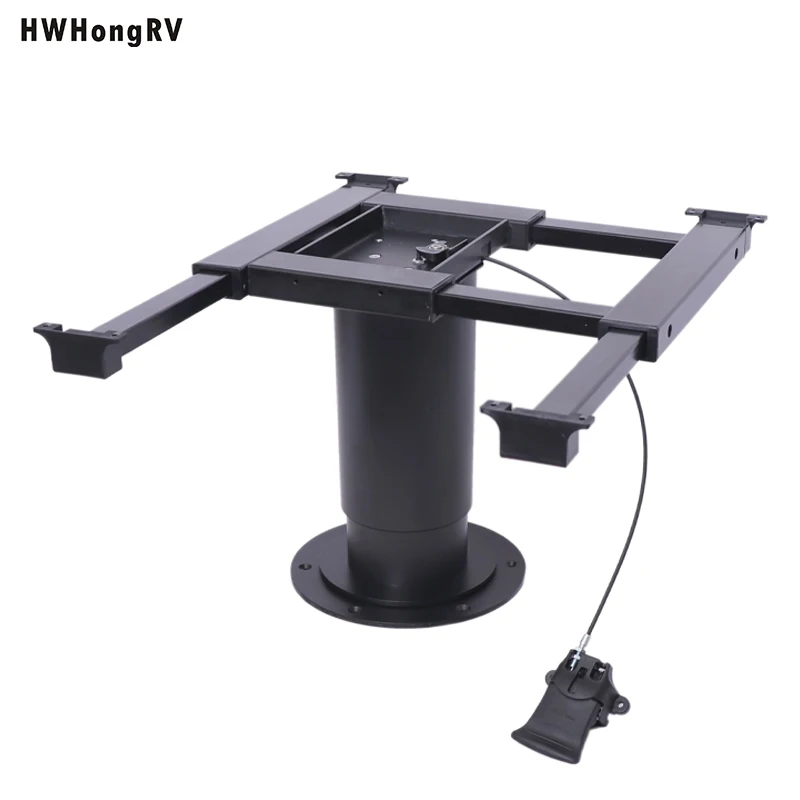 Pied De Table Camping-Car AOWINHIT Réglable 490-745mm - Alliage Aluminium - Rotatif 360° Pour Bateau