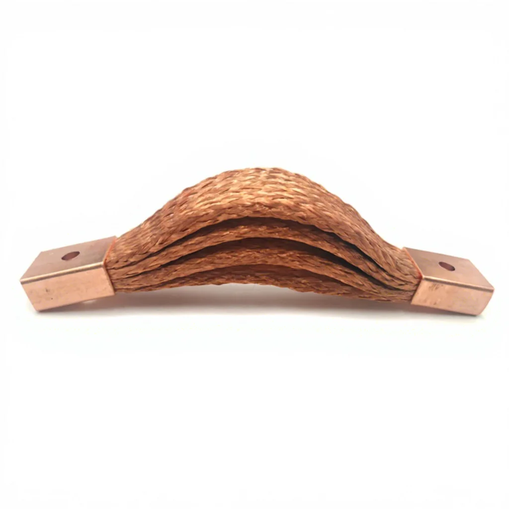Battery Pack Terminal Copper Braided Connector 400A Electrical Copper Tinned Flexible Grounding Strap Copper Braided Wire