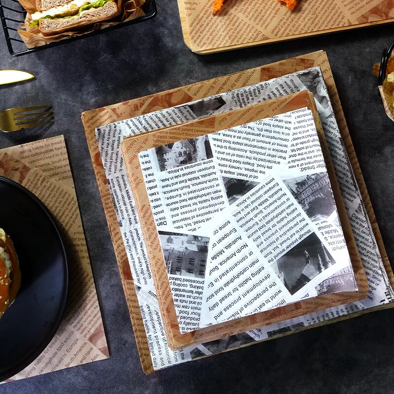 For Hamburger Waterproof Wrap Burger Printed Shawarma Wrapping Paper