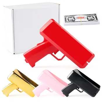 Hot Selling Gold plated spray plating money gun Plastic Cash Shooting Player Party Money Spray Gun